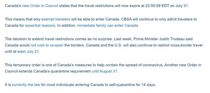 加拿大旅行限令延長 國內旅游業務的影響與應對策略
